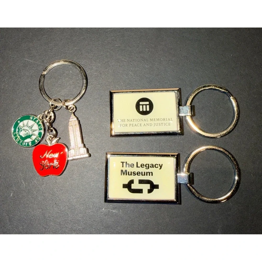 Souvenir Keychain Lot New York City‎ NYC Legacy Museum National Memorial 3pc Set